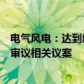 电气风电：达到触发稳定股价措施的启动条件，将于十日内审议相关议案