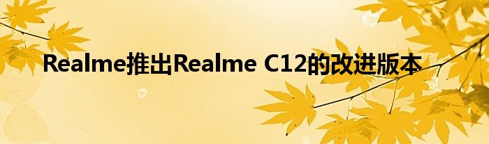 Realme推出Realme C12的改进版本