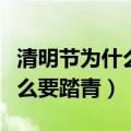 清明节为什么要踏青和祭拜亲人（清明节为什么要踏青）