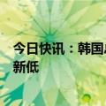 今日快讯：韩国总统尹锡悦支持率持续下滑，跌至上任以来新低