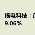 扬电科技：前三季度归母净利润同比增长1829.06%