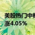 美股热门中概股普涨，纳斯达克中国金龙指数涨4.05%