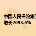 中国人民保险集团：第三季度归母净利润136.44亿元，同比增长2093.6%