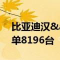 比亚迪汉&amp;唐冠军版上市 当日订单8196台