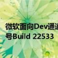 微软面向Dev通道的Insider会员推送新预览版操作系统版本号Build 22533